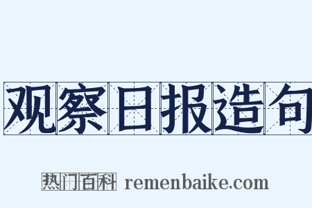 观察日报造句是什么意思的图片